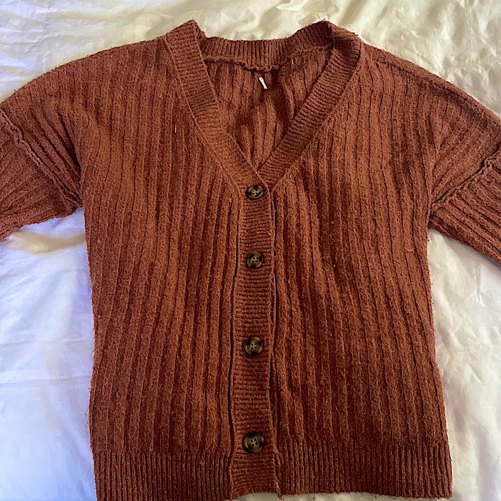 Orange cardigan
